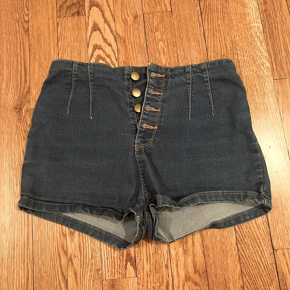 Stetchy Button Front Jean Shorts - $5 Bundle